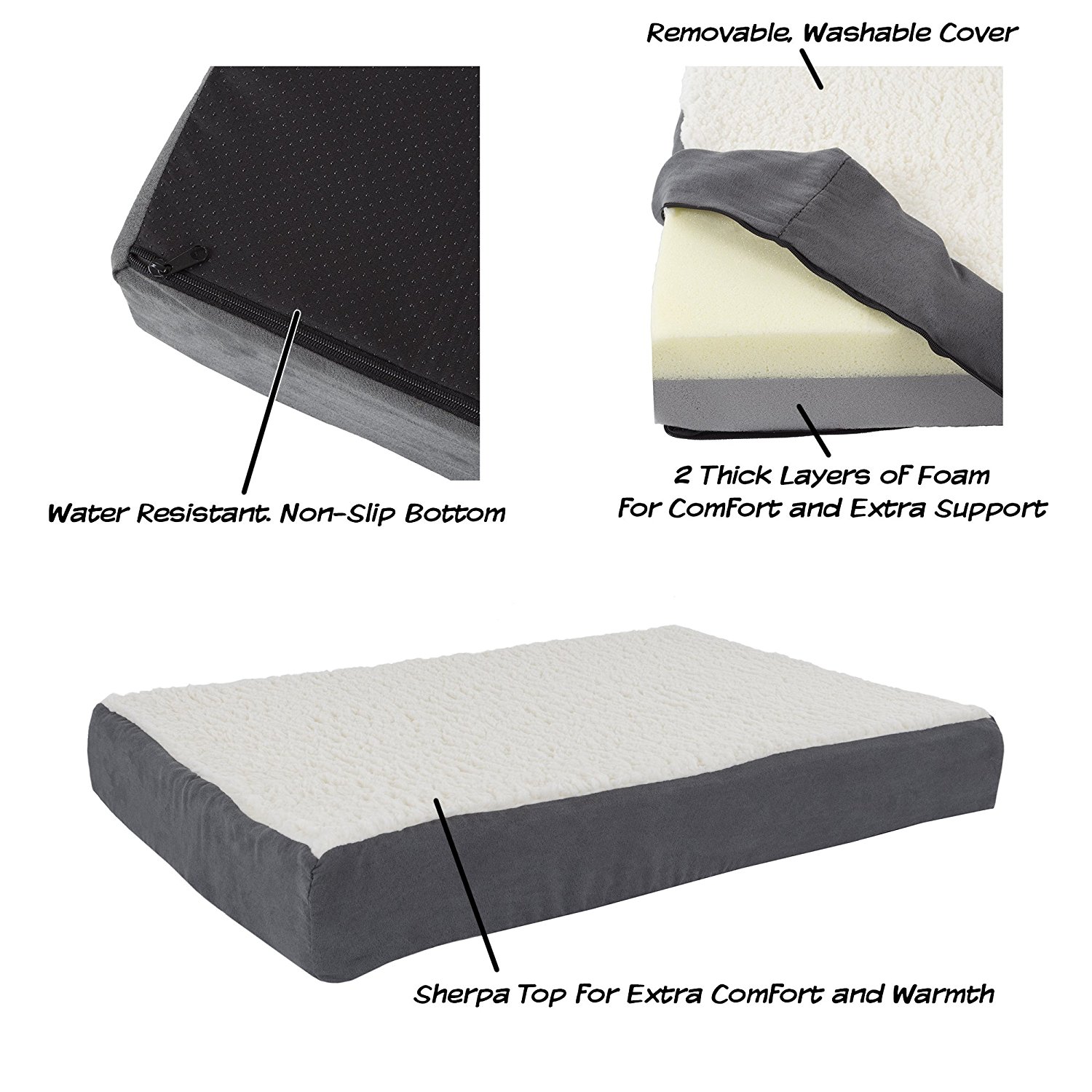 Memory foam pet bed