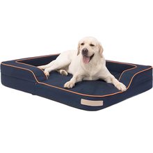 China Wholesale Breathable Twill Orthopedic Dog Bed with Waterproof Inner