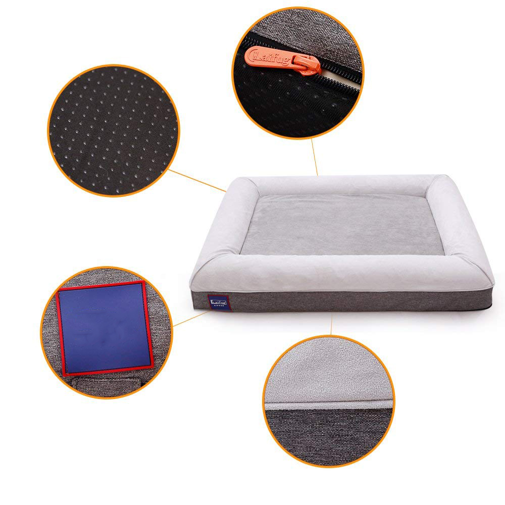 Memory foam pet bed