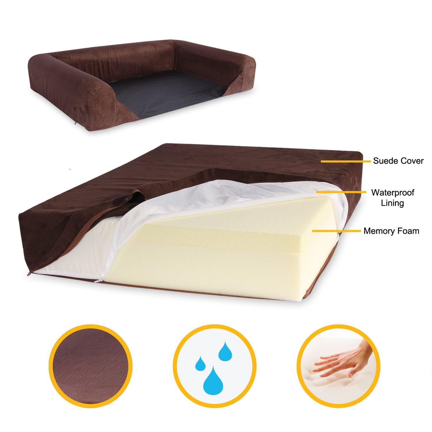 Memory foam pet bed